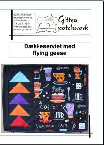 Dkkeserviet med flying geese