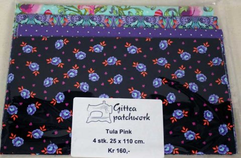 Tula Pink 4 stk. 25 cm x 110 cm