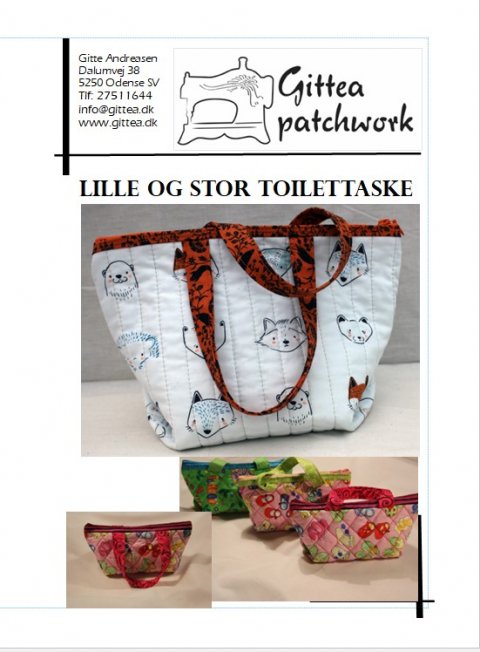 Lille og stor toilettaske