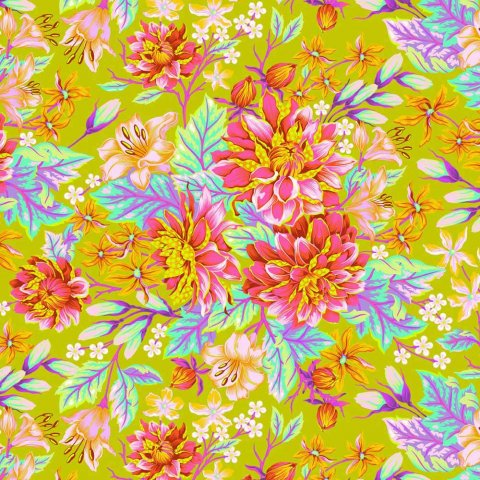 Tula Pink Untamed Lunar Hello Dahlia Wide patchworkstof 331 Tula Pink Untamed Lunar Hello Dahlia Wide patchworkstof 331