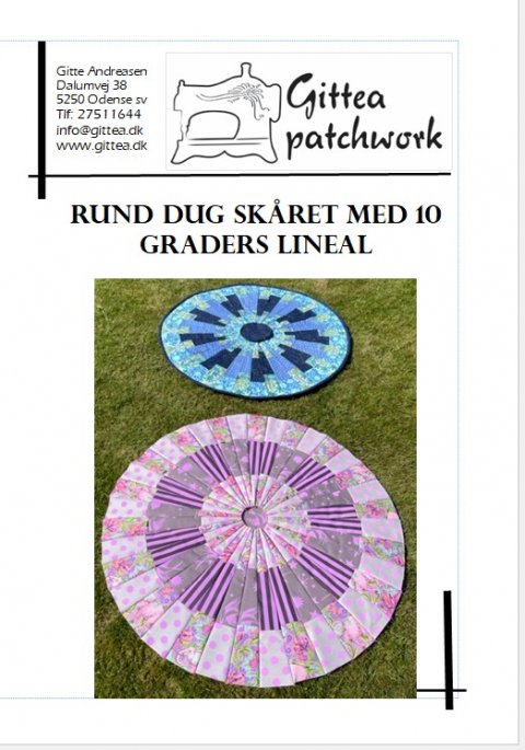 Rund dug skret med 10 graders lineal