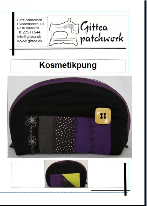 Kosmetik pung med knap