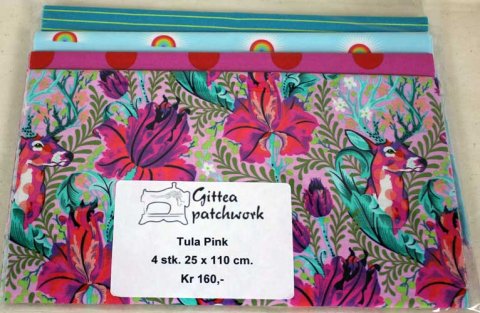 Tula Pink 4 stk. 25 cm x 110 cm