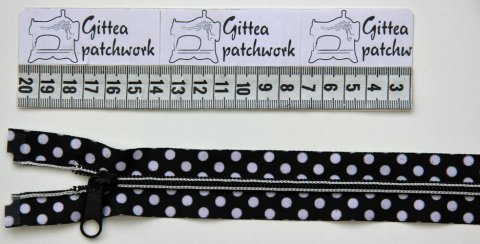 Sort/hvid prikket 16