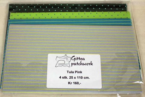 Tula Pink 4 stk. 25 cm x 110 cm