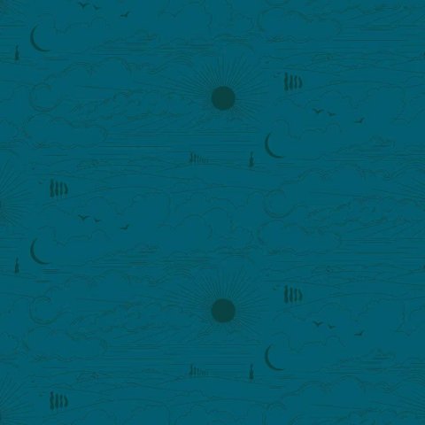 Alison Glass Scrawl Rant Cerulean