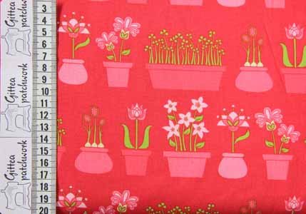 Blomsterflor p� r�d baggrund