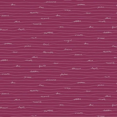 Alison Glass Scrawl Longhand Malbec