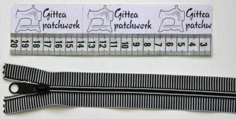 Sort/hvid stribet 20